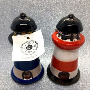 Cracker Barrel Light house Salt and Pepper Shakers